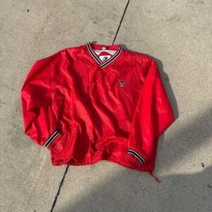 Red Pullover Jacket with Logo